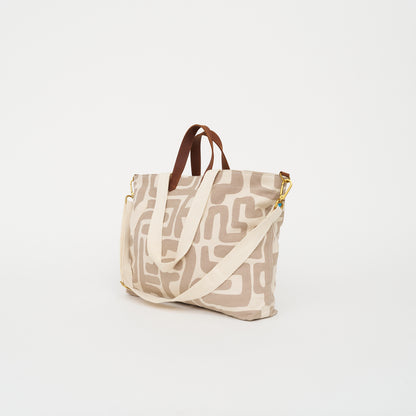 Carryall – Sand Kuba with Pearl Beaded Heart
