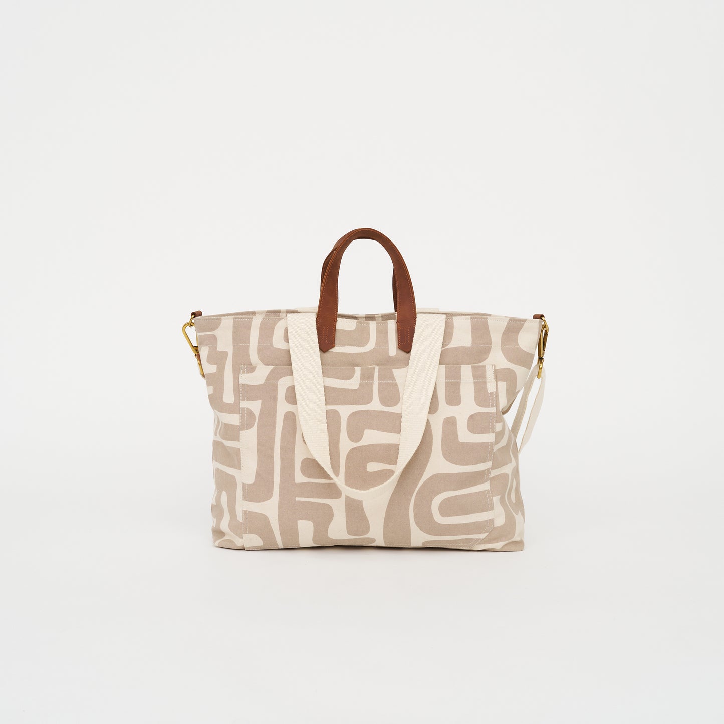 Carryall – Sand Kuba with Pearl Beaded Heart