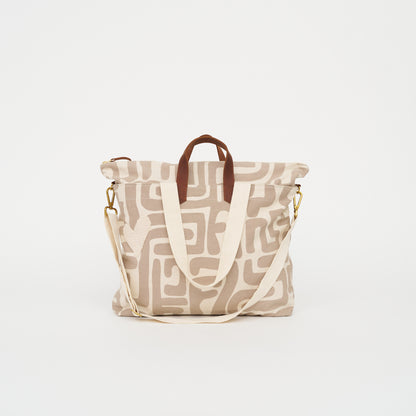 Carryall – Sand Kuba with Pearl Beaded Heart