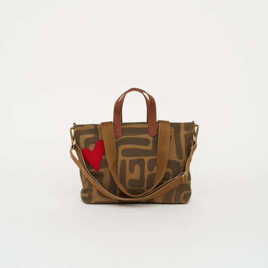 Commuter – Mocha Kuba with Red Beaded Heart