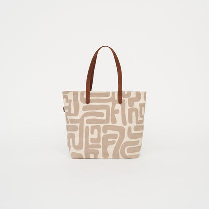 Go-To Tote – Sand Kuba with Pearl Beaded Heart
