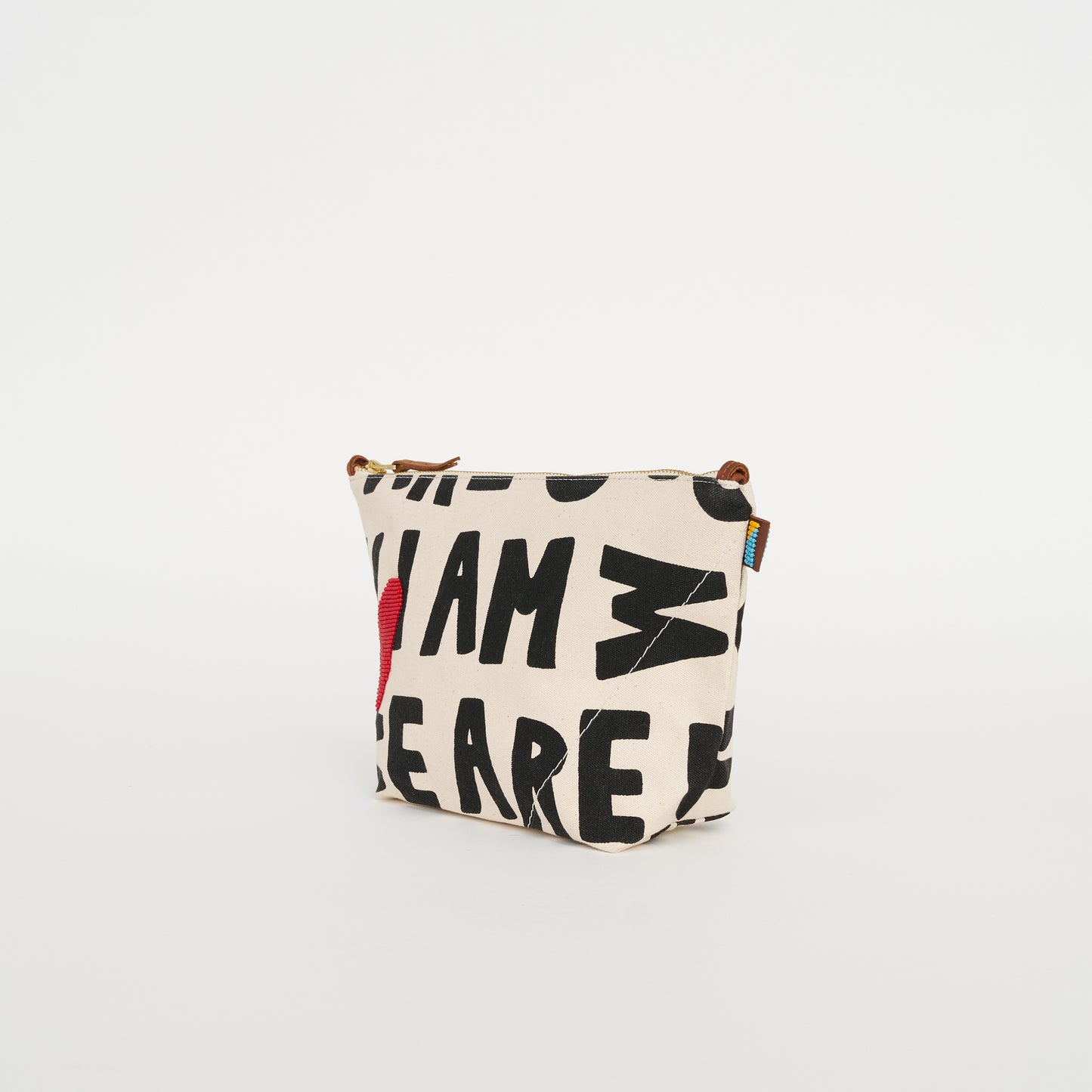 XL Convertible Pouch - UBUNTU: I Am We Are with Red Beaded Heart