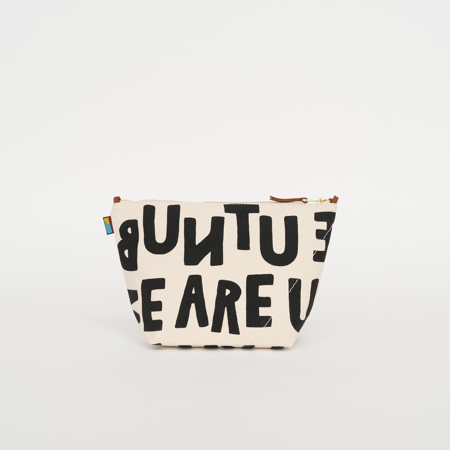 XL Convertible Pouch - UBUNTU: I Am We Are with Red Beaded Heart