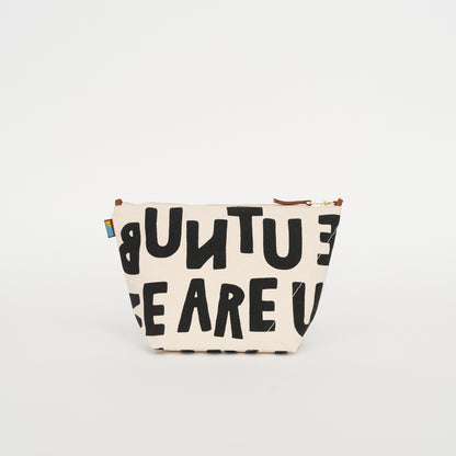 XL Convertible Pouch - UBUNTU: I Am We Are with Red Beaded Heart