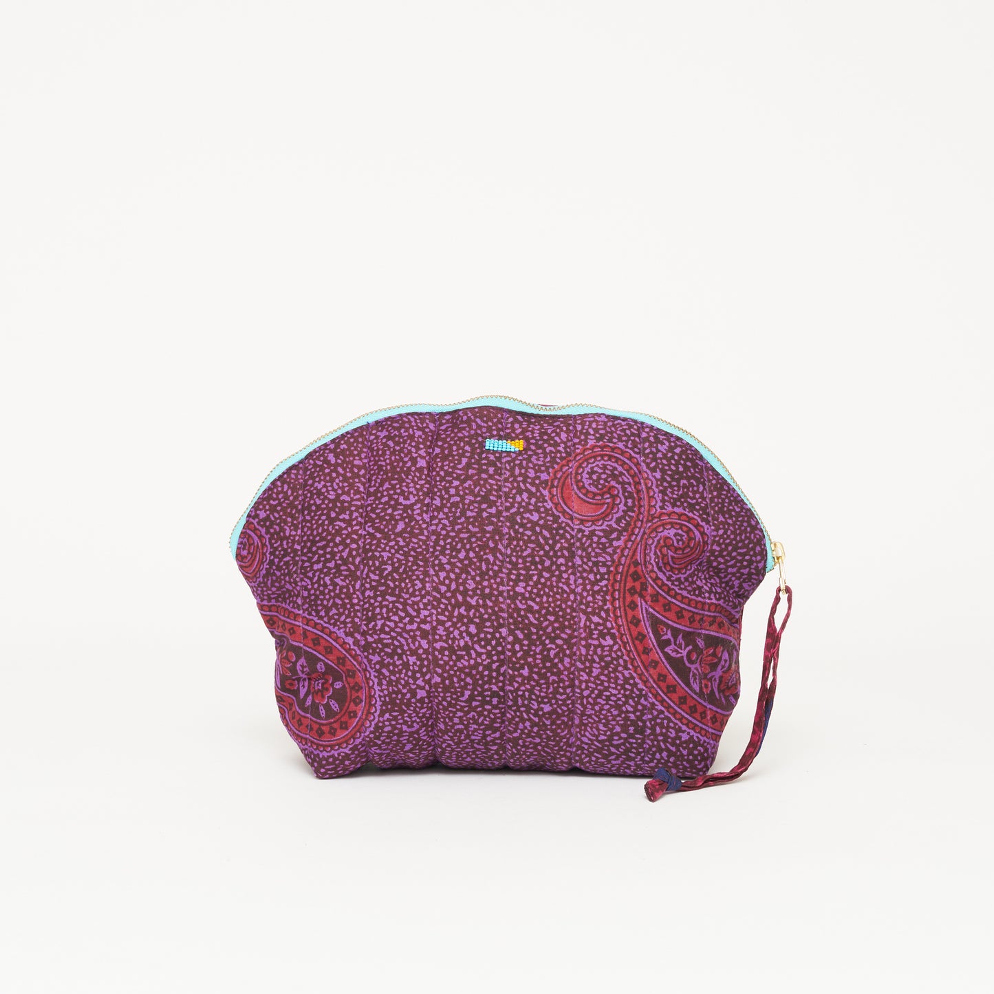 Kanga Pouch with Beaded Love - Raspberry