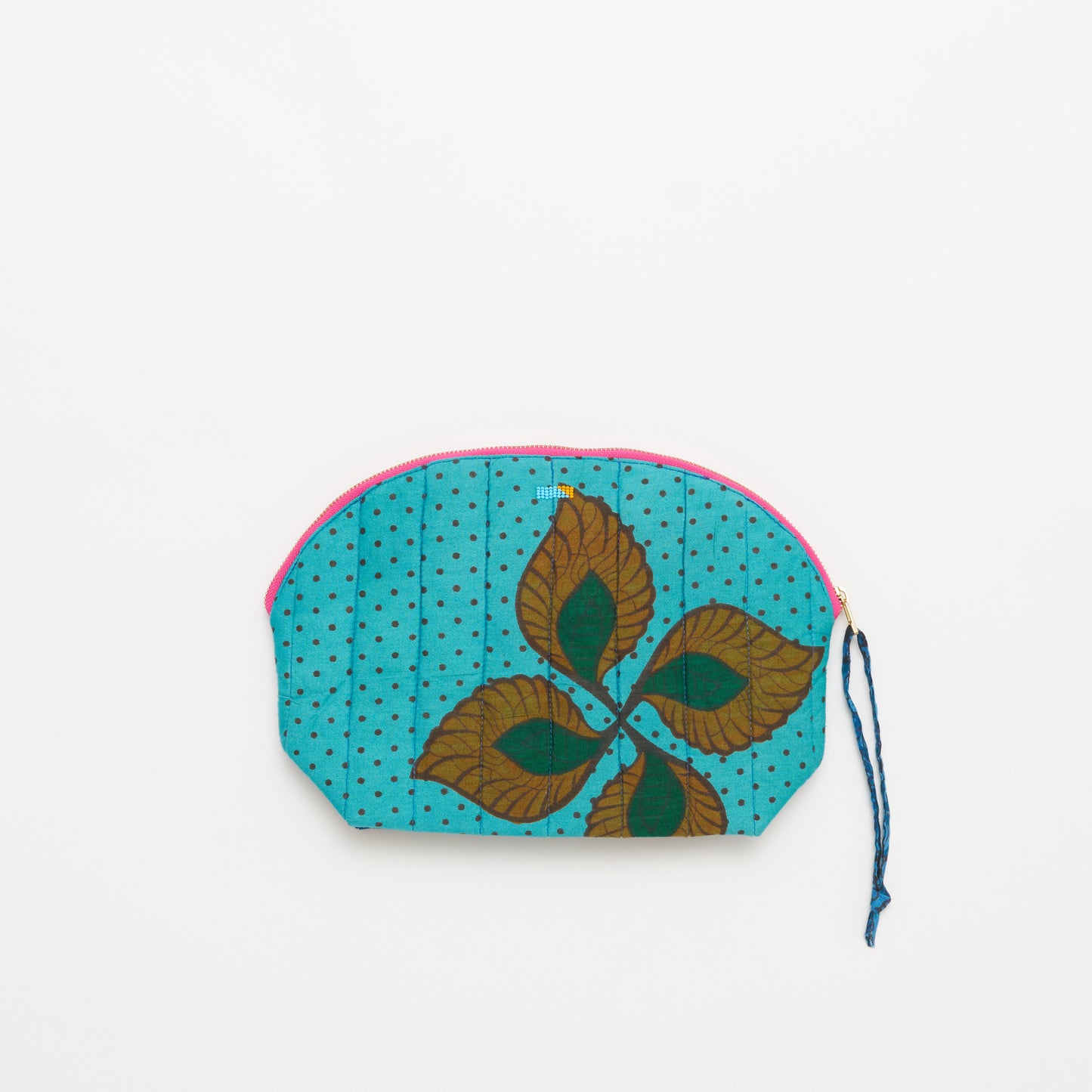 Kanga Pouch with Beaded Love - Marine