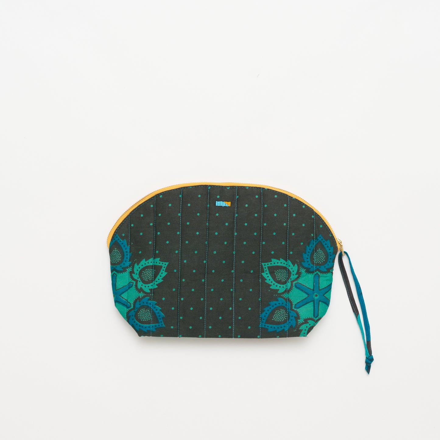 Kanga Pouch with Beaded Love - Blue