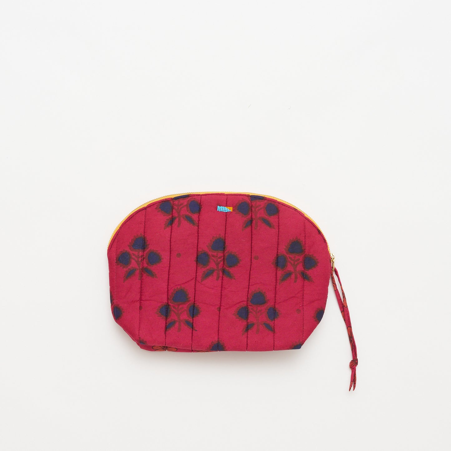 Kanga Pouch with Beaded Hearts - Raspberry