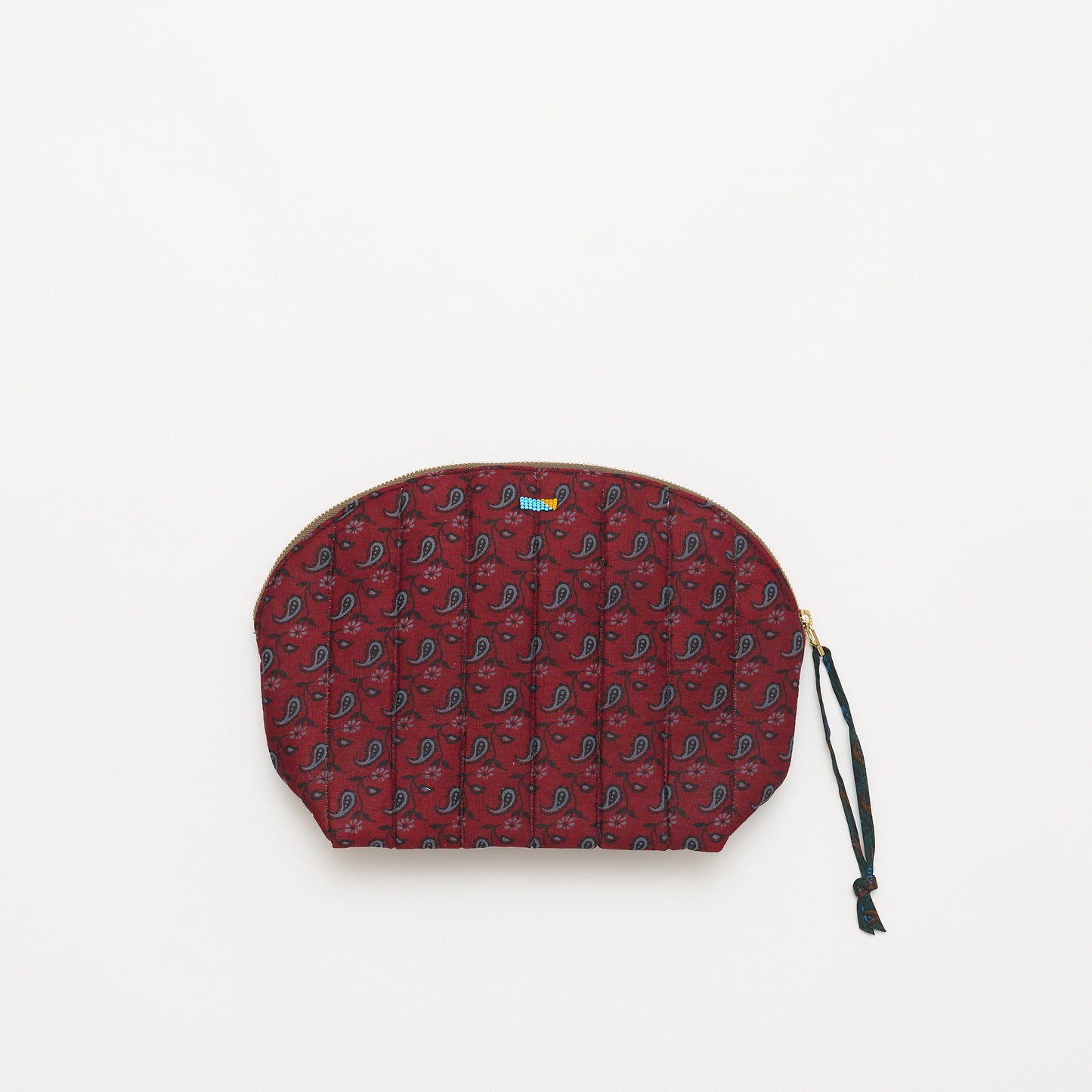 Kanga Pouch with Beaded Hearts - Cedar Leaf