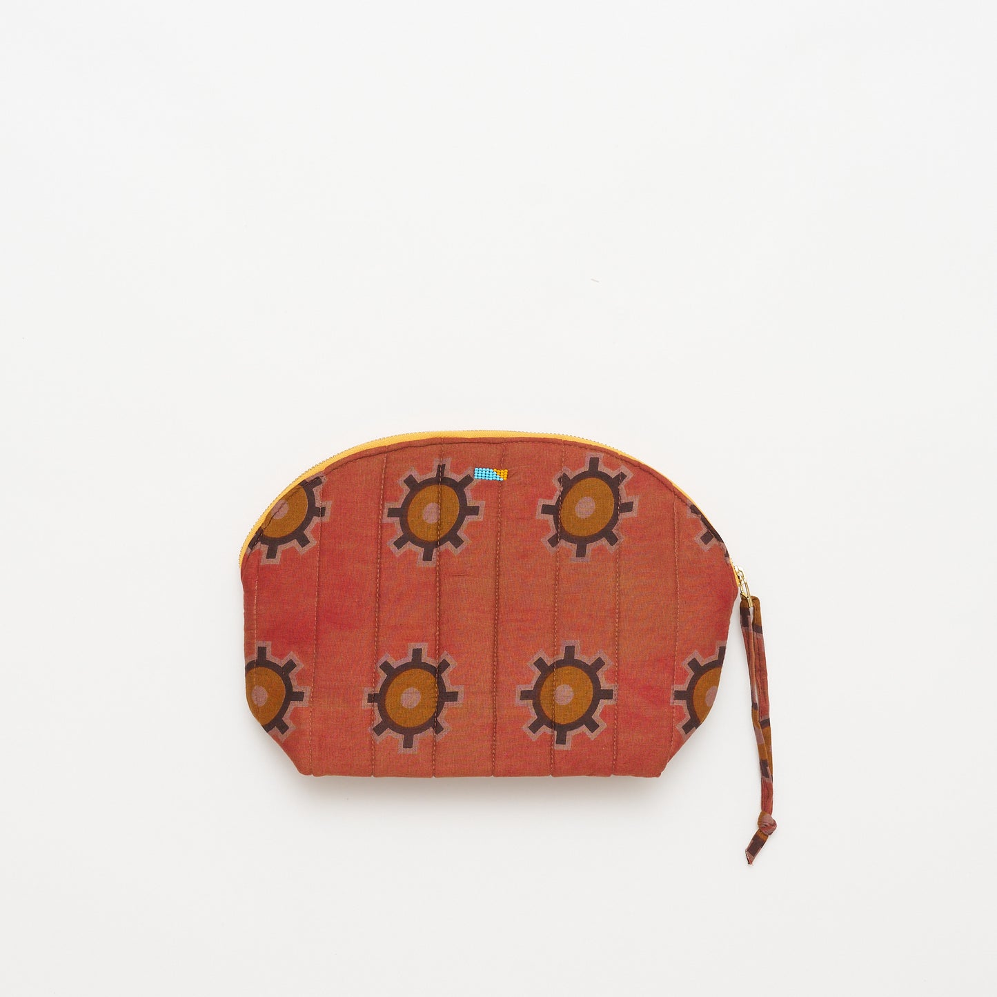Kanga Pouch with Beaded Hearts - Sunset Clay