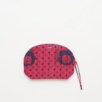 Kanga Pouch with Beaded Hearts - Midnight Dahlia