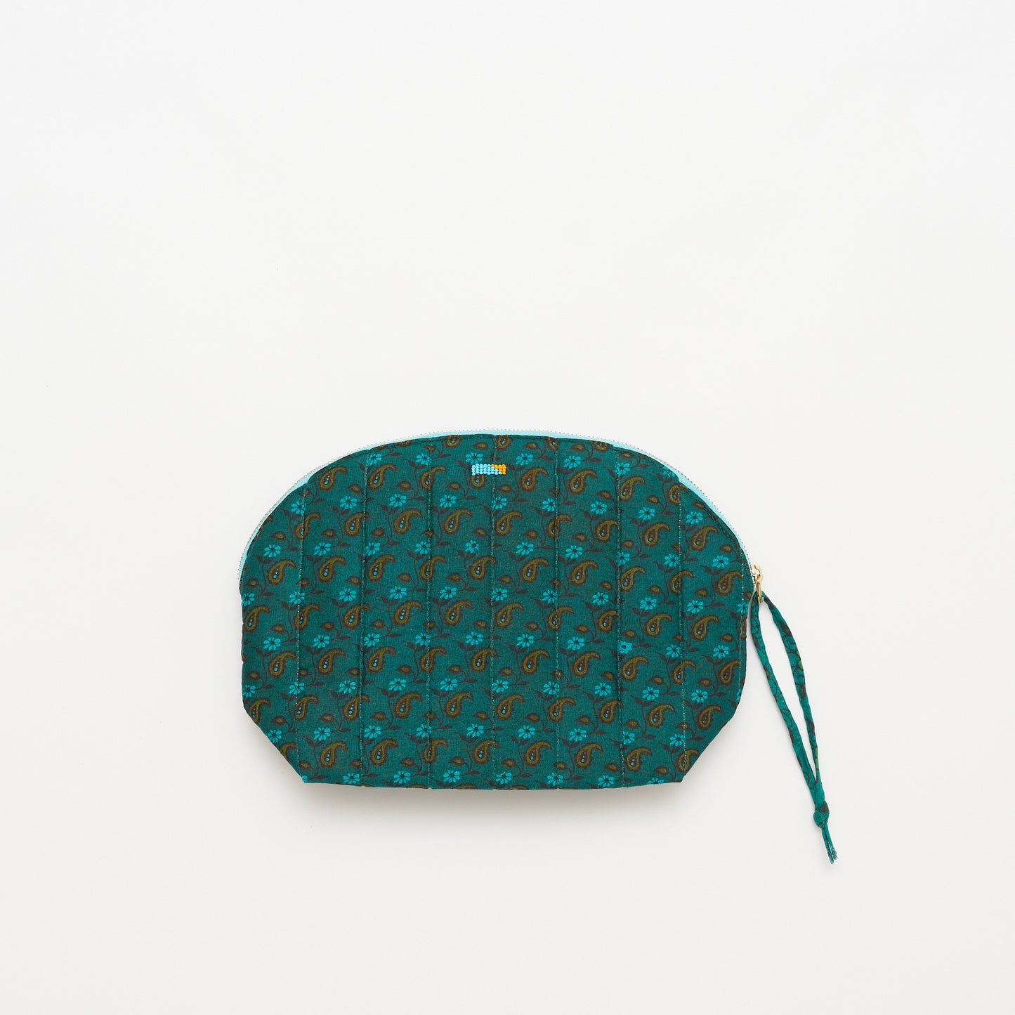 Kanga Pouch with Beaded Hearts - Clover