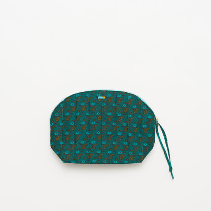 Kanga Pouch with Beaded Hearts - Clover
