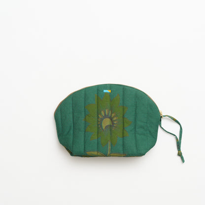 Kanga Pouch with Beaded Hearts – Teal Bloom