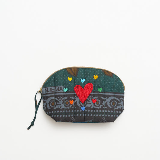 Kanga Pouch with Beaded Hearts – Twilight Ember