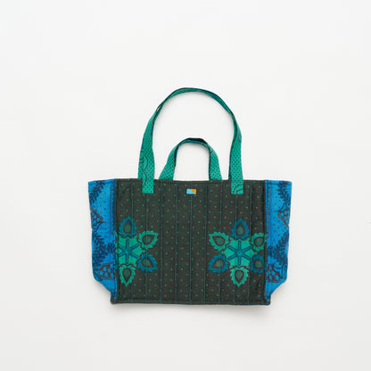 Kanga Tote with Beaded Love - Blue