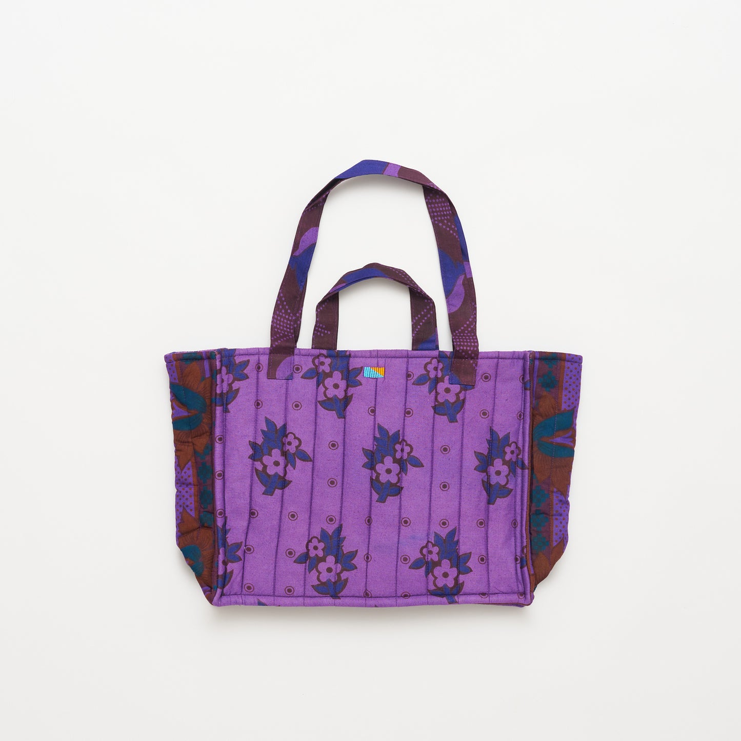 Kanga Tote with Beaded Love - Iris Bloom