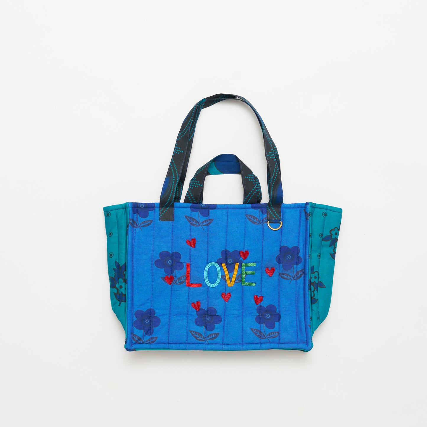 Kanga Tote with Beaded Love - Morning Glory