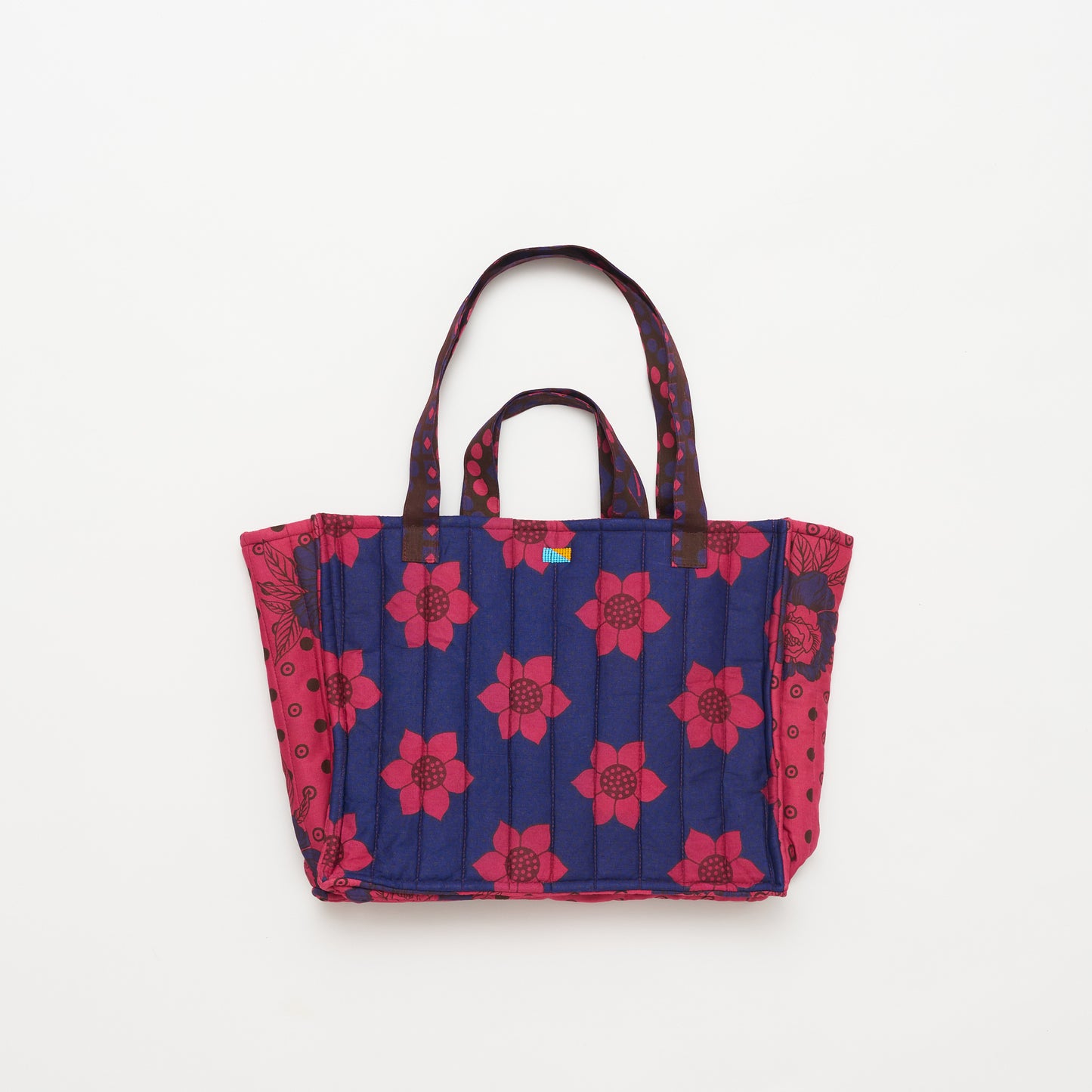 Kanga Tote with Beaded Love - Midnight Dahlia