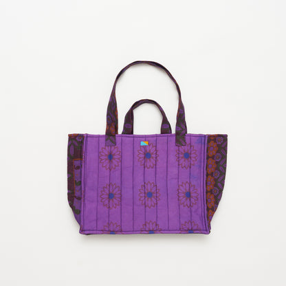 Kanga Tote with Beaded Love - Violet