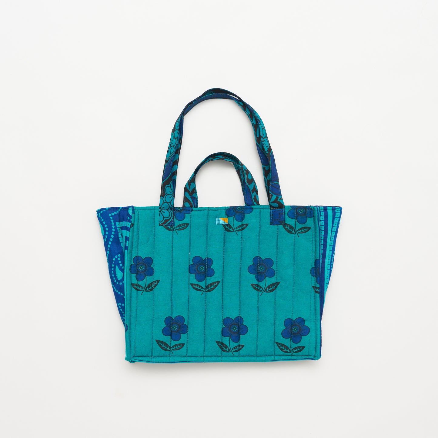 Kanga Tote with Beaded Love - Aquamarine