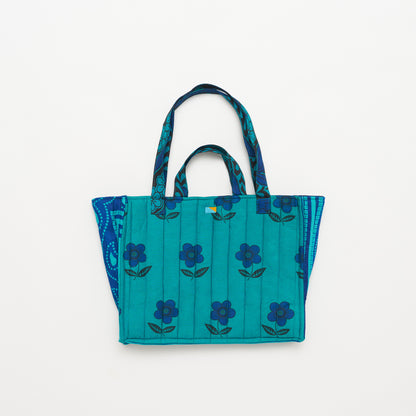 Kanga Tote with Beaded Love - Aquamarine