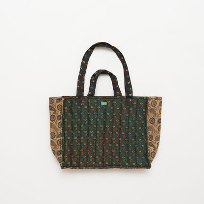Kanga Tote with Beaded Love - Olive