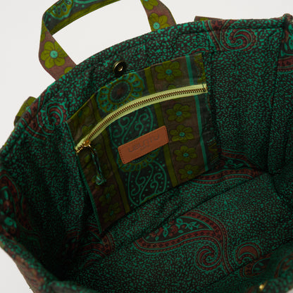 Kanga Tote with Beaded Love - Fern Meadow
