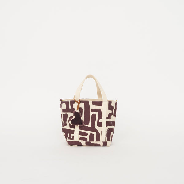 The Mini - Fig Kuba with Dark Purple Beaded Heart Charm