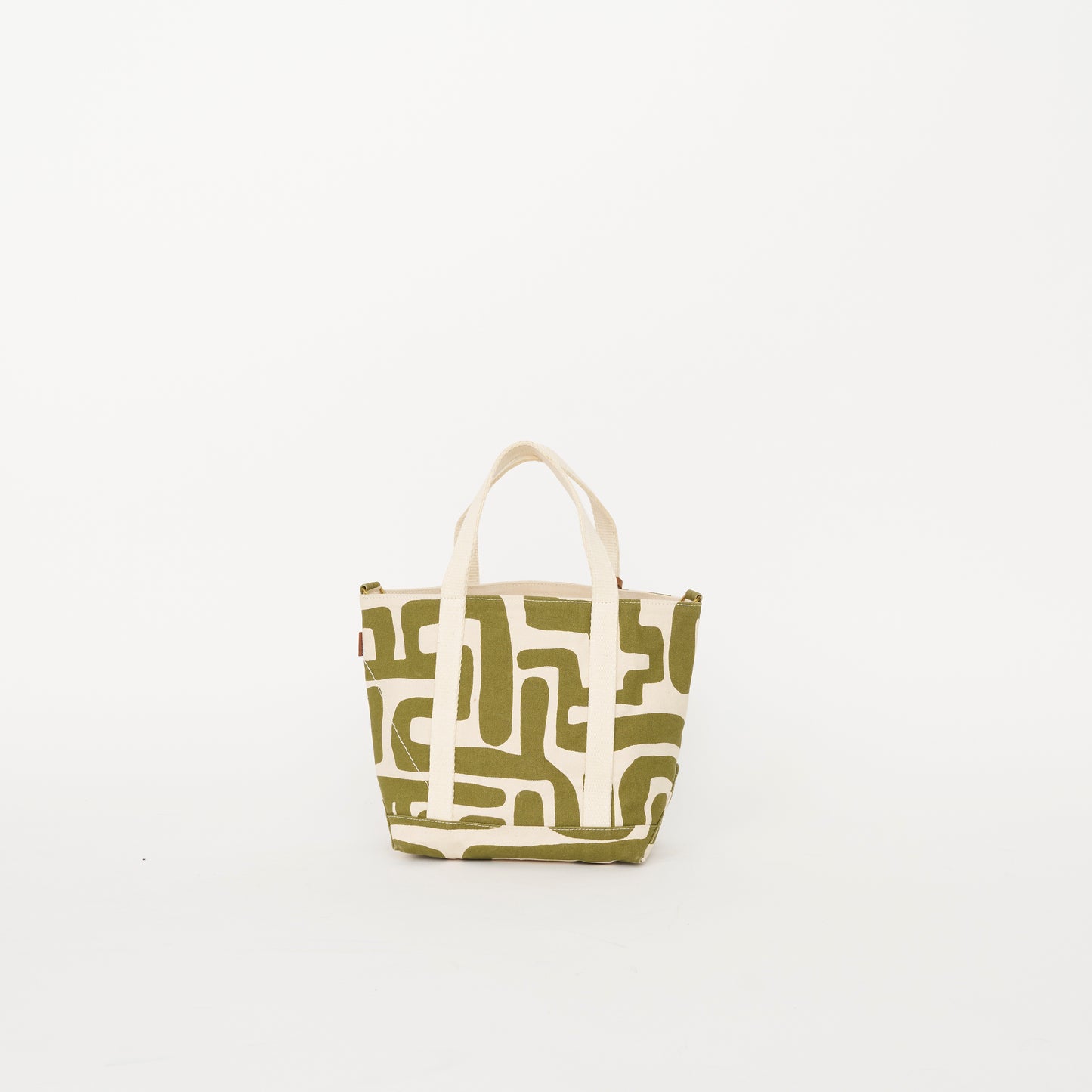 The Mini - Moss Kuba with Brown Beaded Heart Charm
