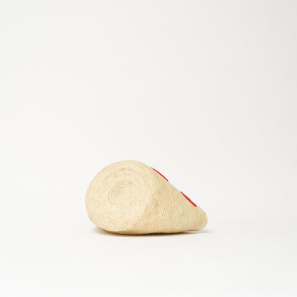 Palma Tote with Beaded Red Hearts