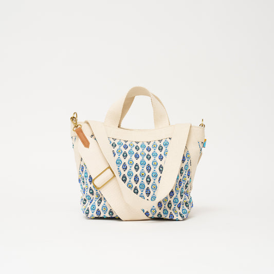 Small Karibu Tote - Tanga Ikat in Sea Blue