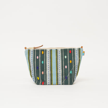 XLarge Convertible Pouch - Beaded Bisa Stripe