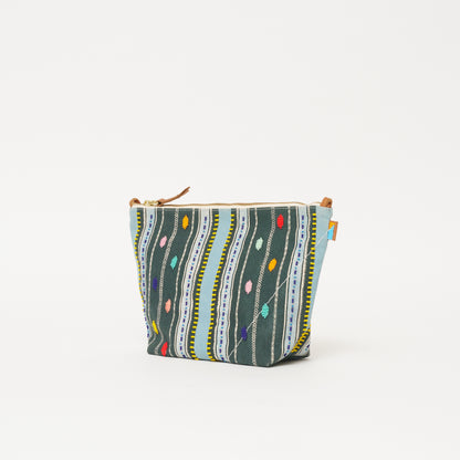XLarge Convertible Pouch - Beaded Bisa Stripe