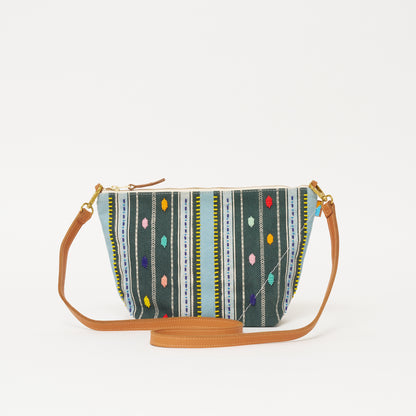 XLarge Convertible Pouch - Beaded Bisa Stripe
