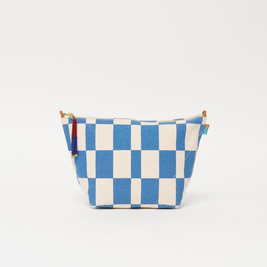 FINAL SALE: XLarge Convertible Pouch - Chambray Checker