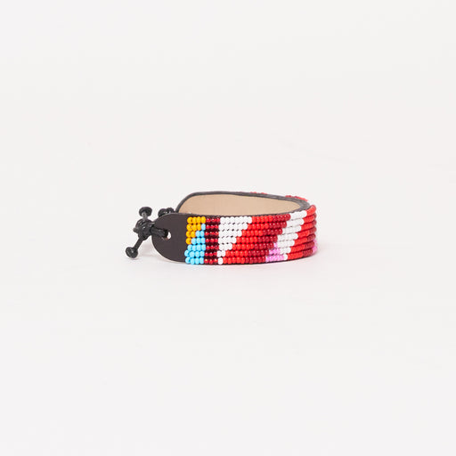 Mara Bracelet - Red Candy Stripe lifestyle image