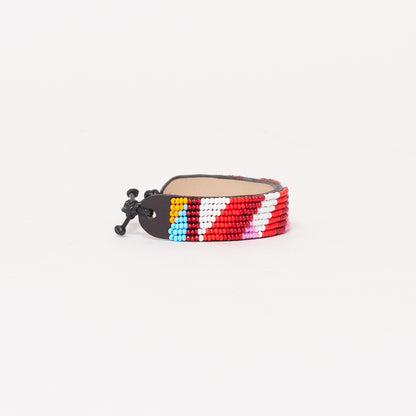 Mara Bracelet - Red Candy Stripe