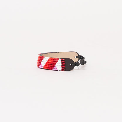 Mara Bracelet - Red Candy Stripe