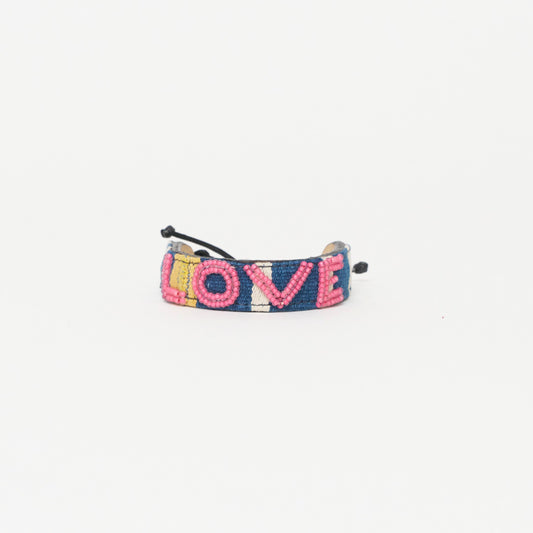 Mara Baule LOVE Bracelet - Summer Pink