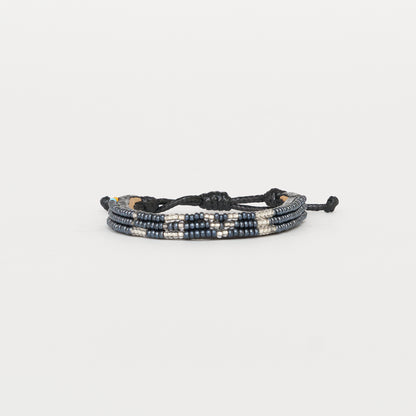 Skinny LOVE Bracelet - Gunmetal/Silver