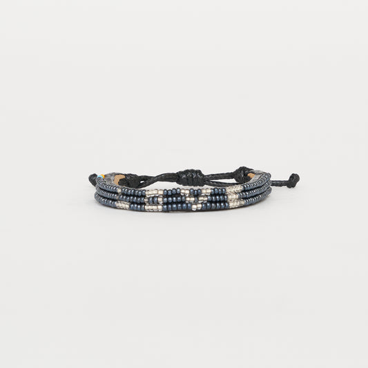 Skinny LOVE Bracelet - Gunmetal/Silver