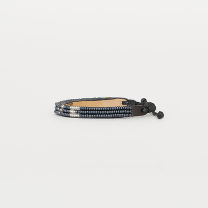 Skinny LOVE Bracelet - Gunmetal/Silver
