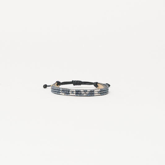 Skinny LOVE Bracelet - Gunmetal/Silver