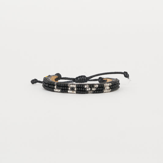 Skinny LOVE Bracelet - Black/Silver