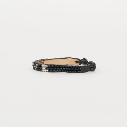 Skinny LOVE Bracelet - Black/Silver