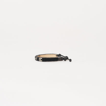 Skinny LOVE Bracelet - Black/Silver