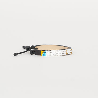 Skinny LOVE Bracelet - White/Gold