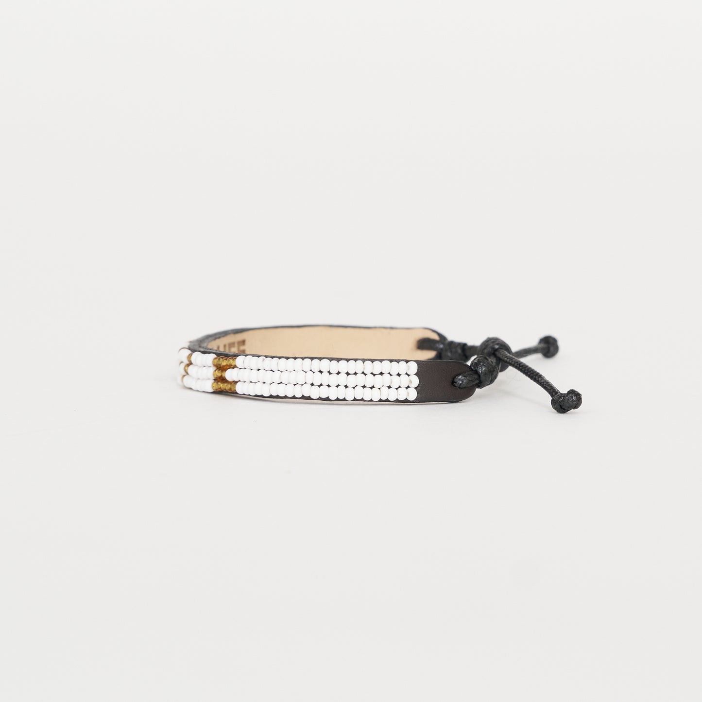 Skinny LOVE Bracelet - White/Gold
