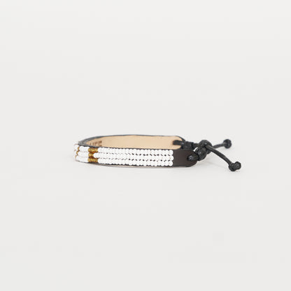 Skinny LOVE Bracelet - White/Gold